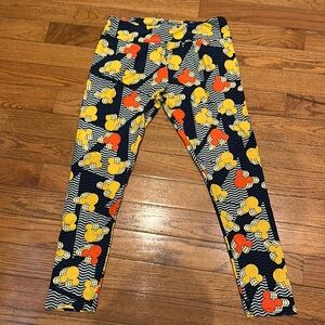 Disney - Mickey Mouse Yellow and Orange Leggings with Vibrant Pattern